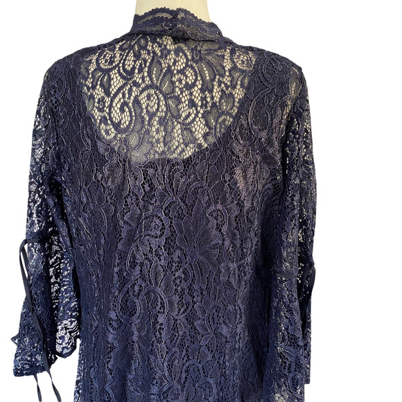 Roaman’s 2pc Navy Dress & Lace Cover Jacket 14W - Picture 6 of 14